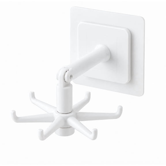 Rotating 6 Claw Adhesive Utility Hook, Self Adhesive Wall Hook Organizer for Kitchen and Bathroom, TIKA