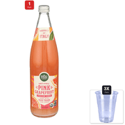 1 Pack | 365 By Whole Foods Market, Organic Pink Grapefruit Italian Soda, 25.4 Fl Oz & 3x 9oz Disposable Plastic Cups