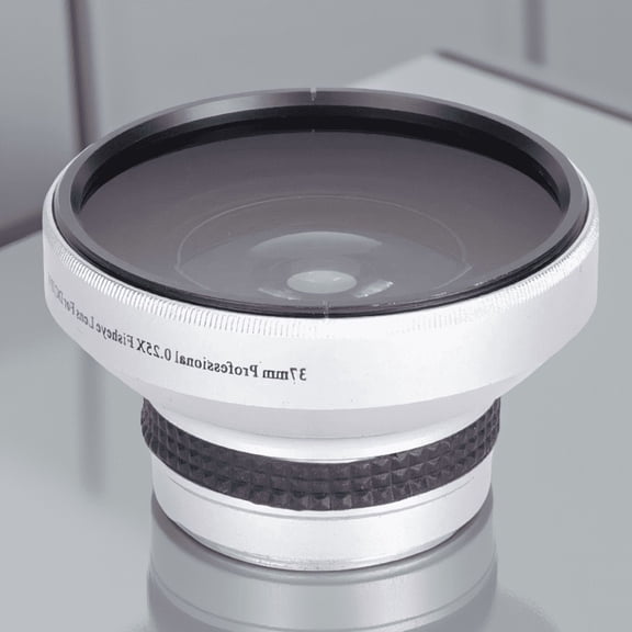 1 Pack 37mm 0.25X Fisheye Add- Camera Lens, Aluminum Alloy Wide Angle and Macro Lens with Storage Bag, Fits 37mm Camera Lenses