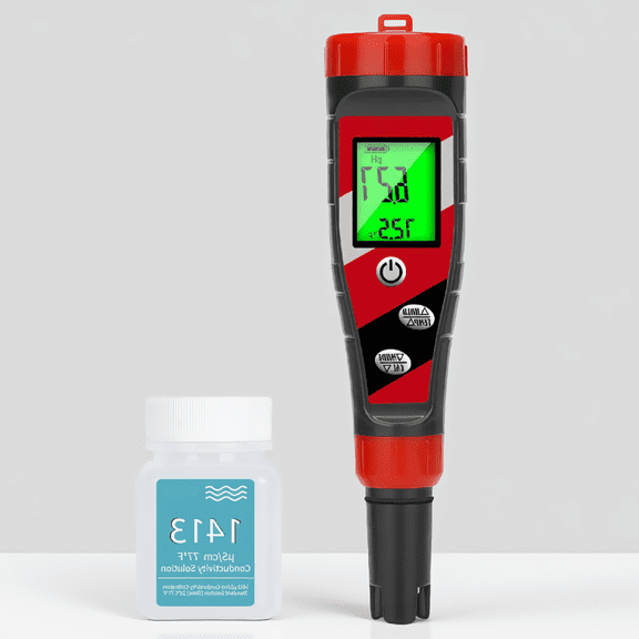 1-Pack 4-in-1 Digital pH EC TDS Temperature Meter for Hydroponics Water Testing, Nutrient Solution Monitor
