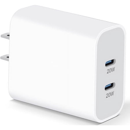 1-Pack 40w USB C ]Dual Port Power Delivery Fast Type C Charging Block
