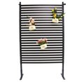 thumbnail image 1 of 1 Pack 47.2" H x 35.4" W Outdoor Privacy Fence Screen Metal+PE Coated Outside Rustproof Brown Metal Decorative Fence Panels for Outside Backyard Garden Patio Privacy Screen, Brown, 1 of 1