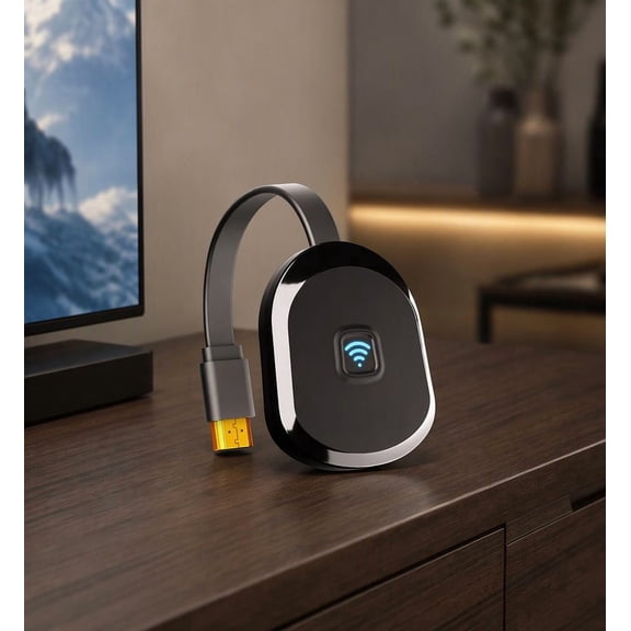 1 Pack 4K Wireless Display Adapter, Screen Mirroring Dongle for TV Monitor Projector, Band WiFi, Compatible with iOS Android Laptop