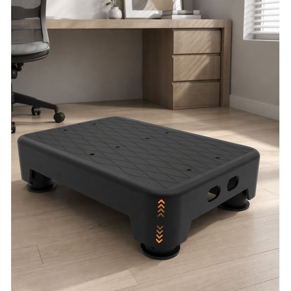 1 Pack 5- Adjustable Step Stool, 700 LBS Capacity Wide Step Platform for Seniors and , Portable Stair Assist Stool for Kitchen, Car, Bedside and Shower, Black