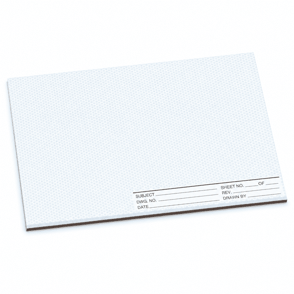 1 Pack 50 Sheets 11" X 17" Isometric Graph Paper Pad Landscape For 3d Designs Architecture Landscaping Engineering Drafting (lands
