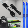 thumbnail image 1 of 1-Pack 50 ft Block and Tackle Pulley Hoist System, 1000 lb Capacity, 5:1 Ratio, Reflective Rope, Includes 2 x 18-Inch Soft Loops, 1 of 8
