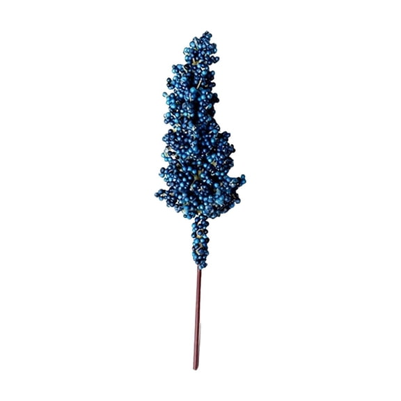 1 Pack 6.29" Patriotic Artificial Foxtail Millet Stem for 4th of July Vase Fillers DIY - Blue