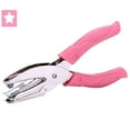 thumbnail image 1 of 1 Pack 6.37 Inch Length Star Shape Hole Handheld Single Paper Hole Punch, Puncher with Pink Soft Thick Leather Cover(Star), 1 of 5