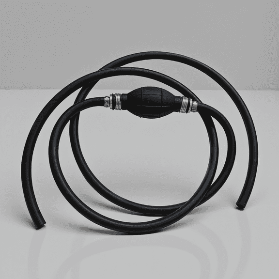 1-Pack 6 FT Line Assembly with Primer Bulb, 5/16 Inch (8mm) Inner Diameter, Steel Hose Clamps for Marine Outboard Motors and RVs