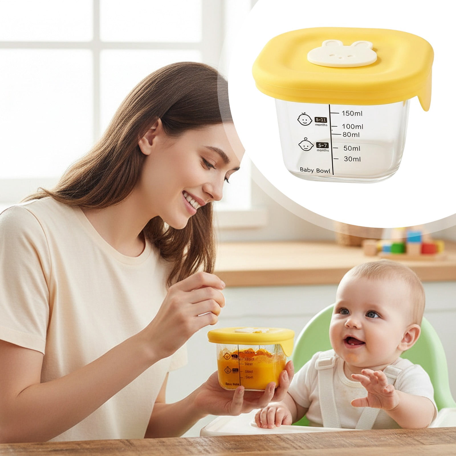 1 Pack 6 OZ Mini Glass Food Storage Containers with Lids,Small Food ...