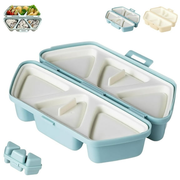 1 Pack 6 in 1 Sushi Mold with Rice Spoon, Triangular Onigiri Mold, Non-Stick Sushi Mold for Bento Box, Easy to Use Onigiri Maker Kit for Home Cooking