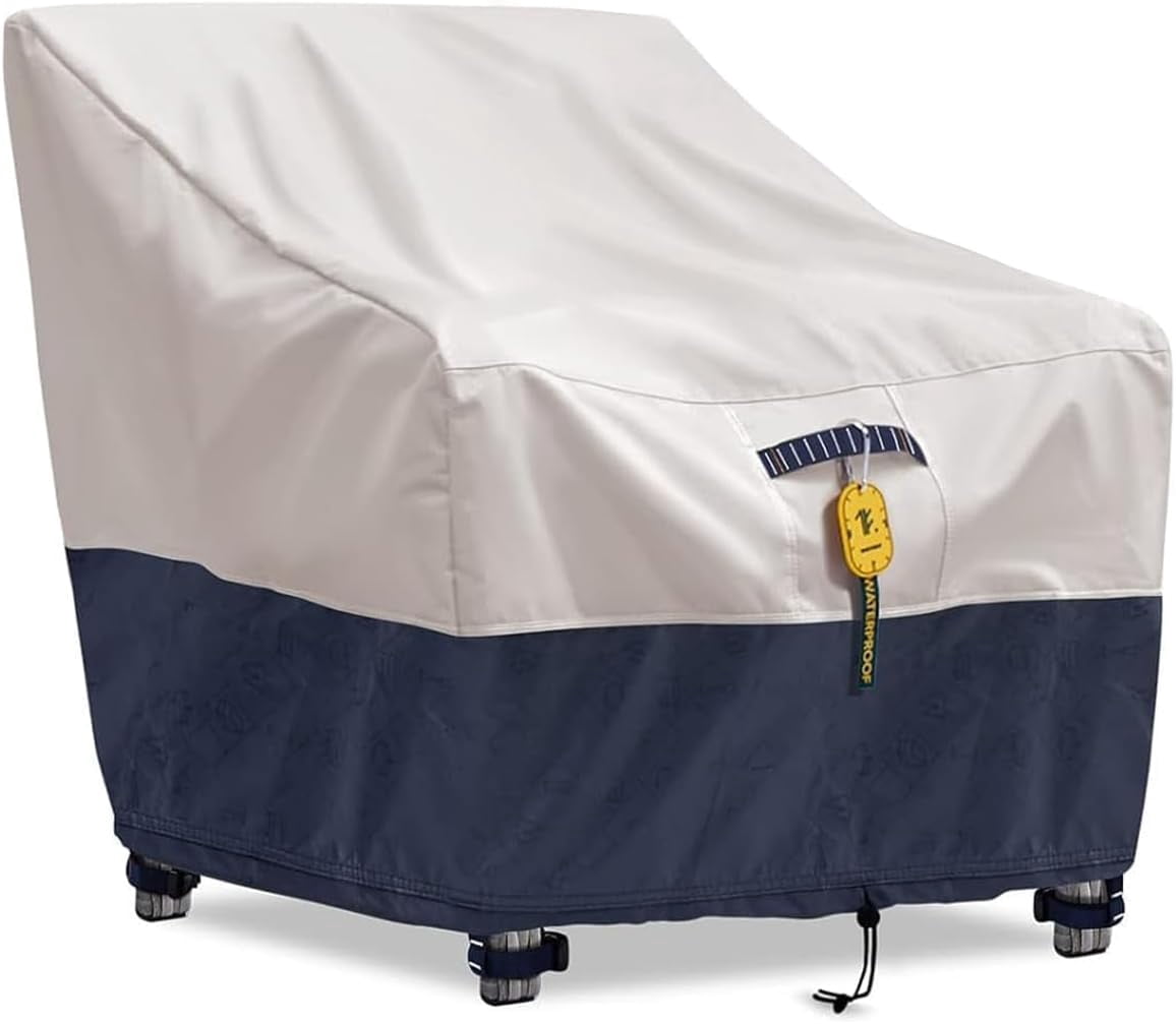 1 Pack 600D Heavy Duty Waterproof High Back Patio Chair Covers Outdoor Lawn Garden Furniture Protector 35"L x 28"W x 35"H