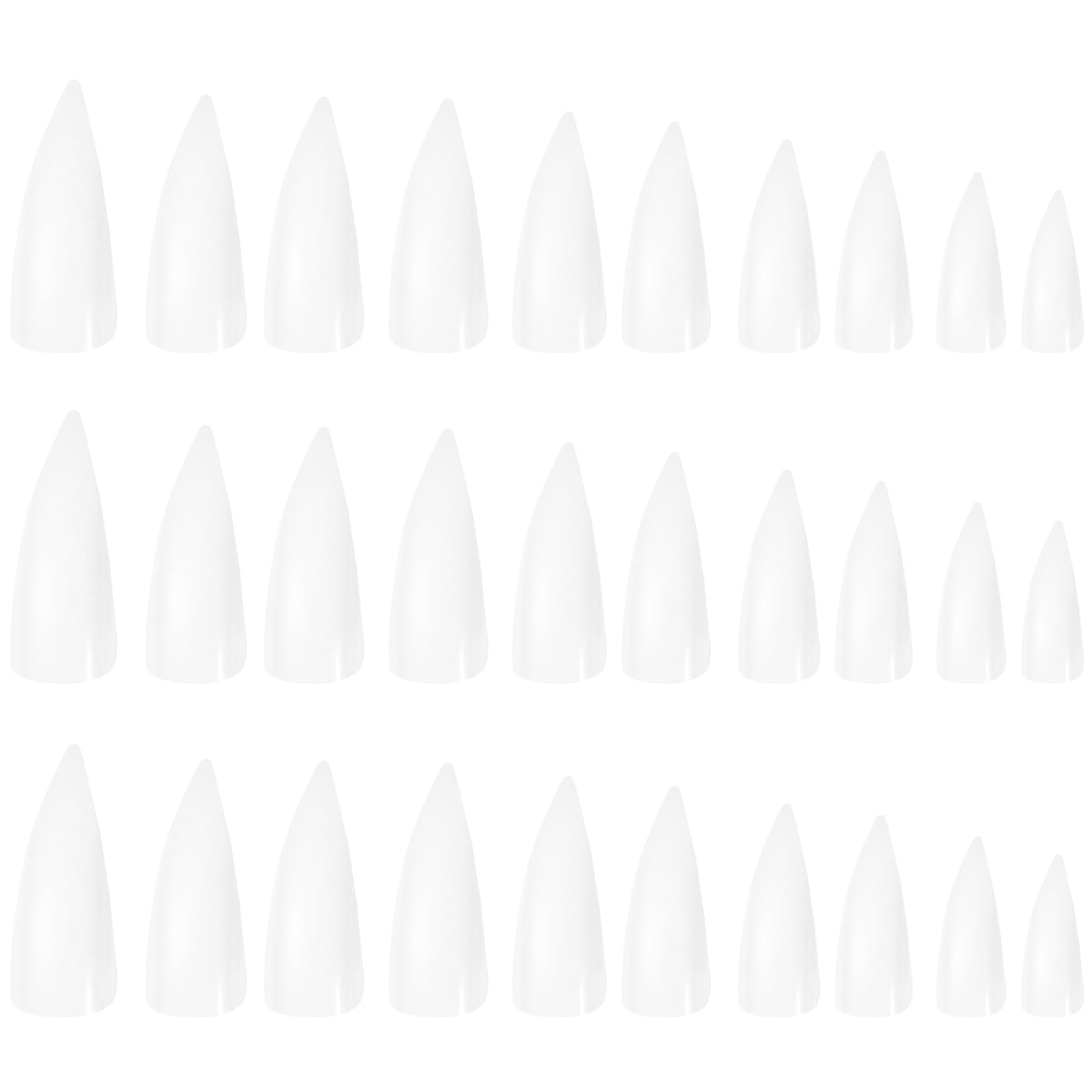 1 Pack/600pcs Pointed Shaped Fake Nail Eagle Claw Shaped Design Fake