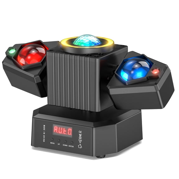 1-Pack 65W RGBW Dual-Arm Stage Light with Starry Effect - Remote/DMX512/Auto/Sound Control for DJ Parties & Events