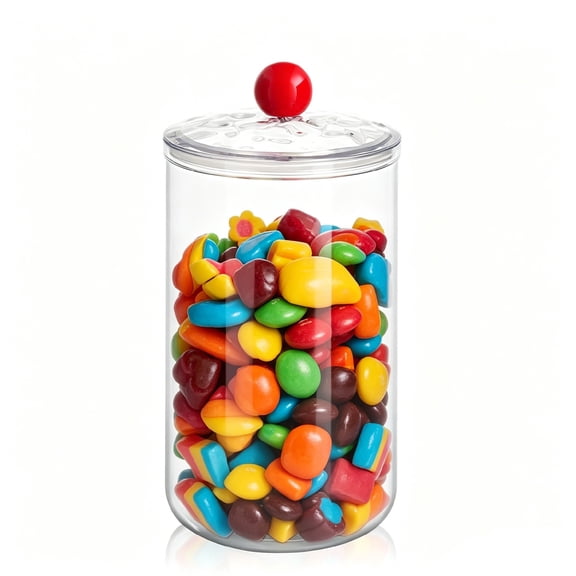1 Pack 67oz/2000ml Clear Plastic Storage Jars,Plastic Candy Jars with Airtight Lids,Wide Mouth Plastic Cookie Jars, Decorative Kitchen Storage Jar for Dry goods, Spices