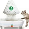 thumbnail image 1 of 1 Pack (6PCS) Sifting Cat Litter Bags 36 x 18 Inch Extra Large Thick Cat Litter Box Liners with Holes Disposable Thick Scratch Resistant Rubbish Bags Drawstring Rubbish Box Liners, 1 of 12