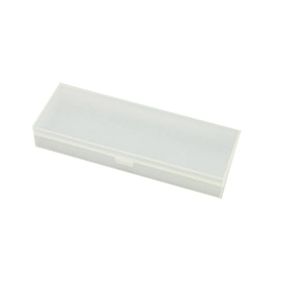 1 Pack 7.87 x 2.76 x 1.18 Inches Small Rectangle Plastic Case Mini Storage Containers with Hinged Lids Translucent Matte Plastic Organizer Box for Small Items Craft Supplies(White)