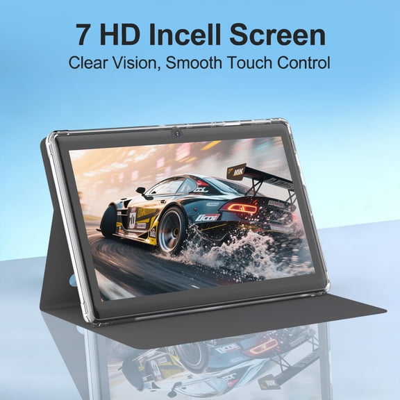 1 Pack 7 Inch Android Tablet, 8GB (3GB+5GB Expand) 32GB ROM, Touchscreen, 2MP Camera, 3000mAh , Includes Case, Black