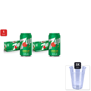 1 Pack | 7Up Lemon Lime Soda, Naturally Flavored And Caffeine Free, 12 Fl. Oz. Cans, 12 Pack Pack Of 2 & 3x 9oz Disposable Plastic Cups