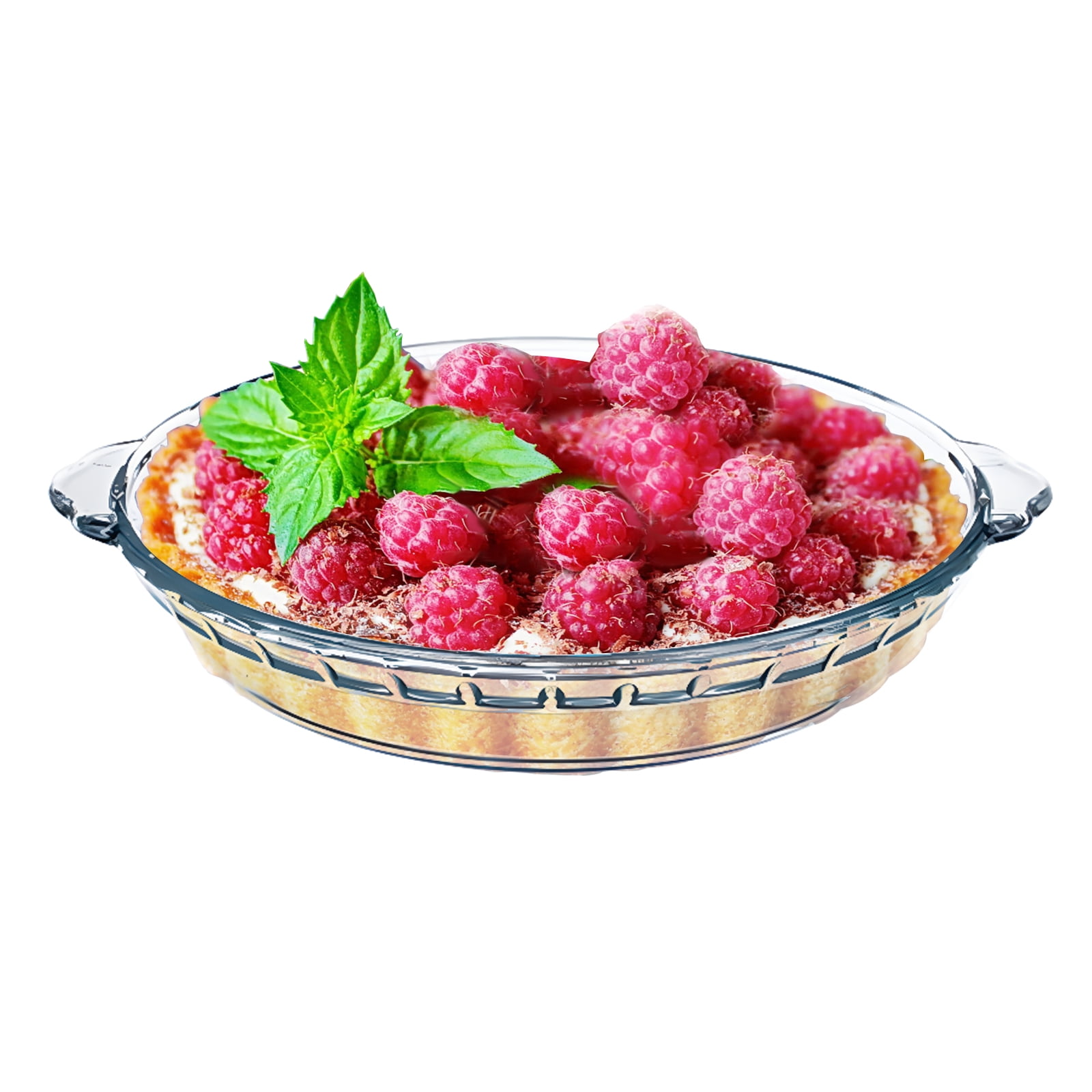 1 Pack 7inch Clear Round Glass Pie Pans for Baking Round Baking Dishes ...