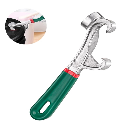 Liyquint 1 pack heavy duty bucket lid opener, 8.5 inch aluminum tool with rubber grip, fits 5 gallon pails and paint cans