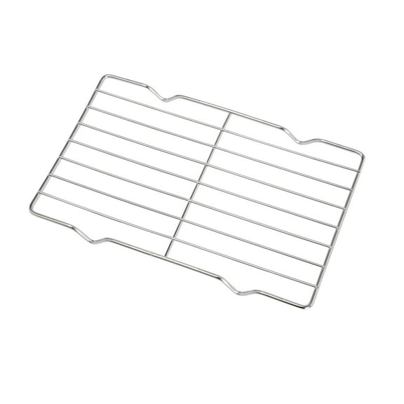 1 Pack 8.54 × 5.31 x 0.59 Inch Metal Grate Cooling Rack, Stainless Steel Small Wire Cooling Rack, Rectangle Baking Cooling Rack for Cooking, Fits Small Toaster Oven, Dishwasher Safe