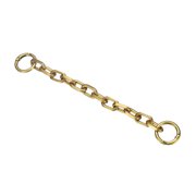 1 Pack 8.7-Inch, Bag Extender Chain Dark Gold, 0.5 Width