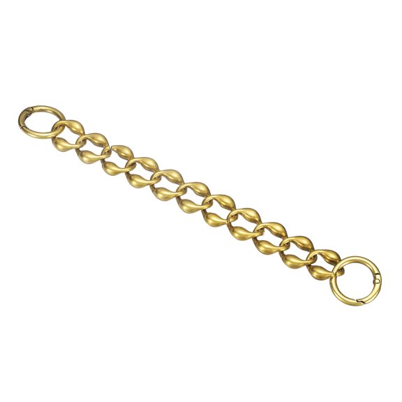 1 Pack 8.7-Inch, Bag Extender Chain Dark Gold, 0.8 Width