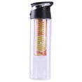 thumbnail image 1 of 1-Pack 800ml Fruit Infuser Water Bottle, BPA-Free Plastic Sports Bottle with Removable Infusion Basket, Leak-Proof Flip-Top Lid for Flavored Water and Iced Tea, 26x7cm (Black), 1 of 8