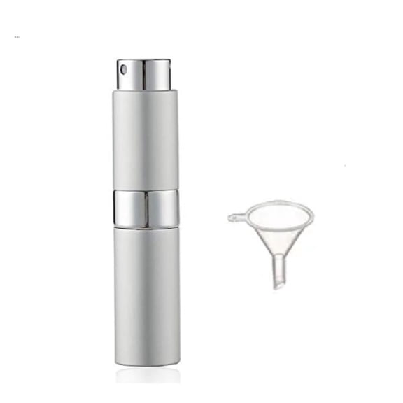 8 ml Refillable Perfume Atomizer Spray Bottle, Mini Aluminum Travel Fragrance Mist Container, TIKA