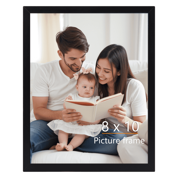1 Pack 8x10 Picture Frame, 8 by 10 Photo Frame for Gallery Wall Tabletop Display, Single, Black
