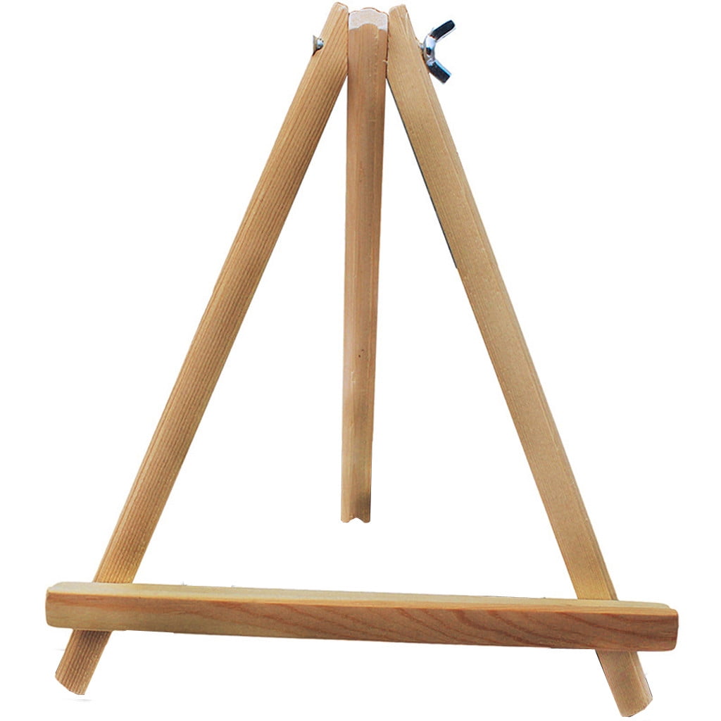 7 Pack 11.8 Inch Wood Easels - Portable Tabletop Tripod Easels For Painting, Kids Art, Display (11.8"H)