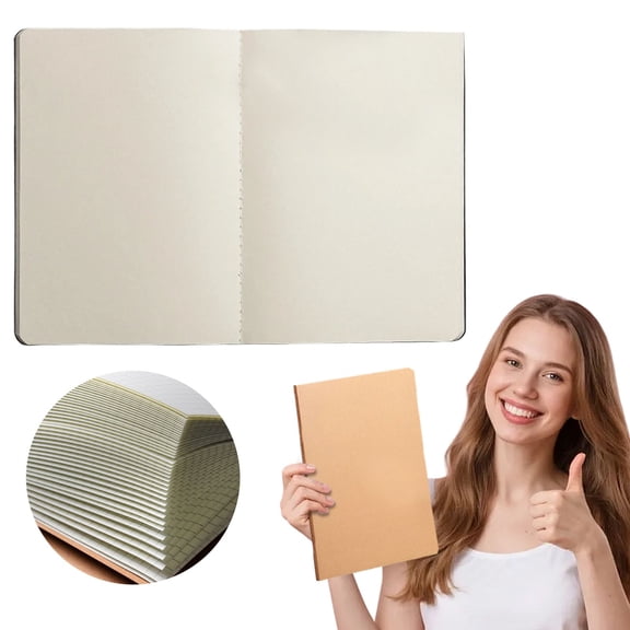 1 Pack A4 College Ruled Notebook & Journal Bulk, A4 Size, 8x11 inch, 36 Sheets/72 Pages, Blank Thick Paper, Subject Note Pad Planner Set for Women Men Traveler Classroom Office
