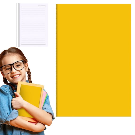 1 Pack A5 Lined Notebook Journals, Colored Cover College Ruled Subject Notebook Composition Journal for Study Busines Office, 8.3x5.5 Inches, 60 Pages/30 Sheets, Yellow