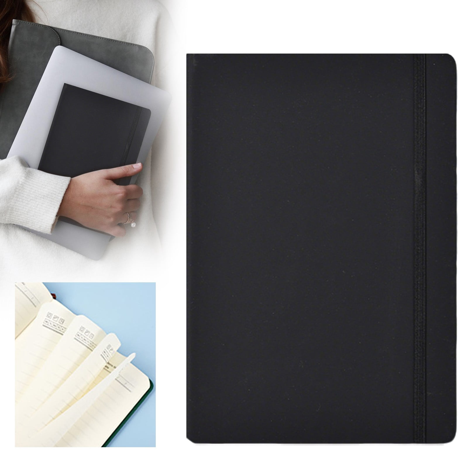 1 Pack A5 Mini Hardcover Notebook,5.7" x 8.2" Small Pocket Journal Notebook College Ruled Notebook for Work Notes, Study, Meetings, To-Do Lists and Daily Writing 80 Sheets/160 Pages