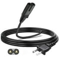 thumbnail image 1 of 1 Pack AC 2 Prong Replacement C7 Power Cable Short 1-Feet for TV PS5 PS4 PS3, 1 of 6