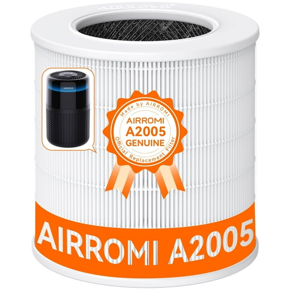 1 Pack AIRROMI True Hepa Replacement Filter for A2005 Air Purifier, Original Filter Efficiency Activated Carbon Filtration System