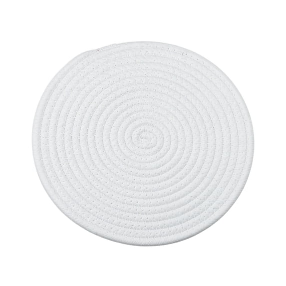 1-Pack Absorbent Drink Coasters,4.3inch Woven Cotton and Linen Mats,Heat Resistant Tabletop Protection for Coffee,Beer,Mugs,Home Decor