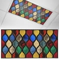 thumbnail image 1 of 1 Pack Abstract Fluorescent Light Covers for Ceiling Lights Stained Glass Moroccan Texture Magnetic Ceiling Light Covers Overhead Light Filters for Office Classroom Home, 1 of 9