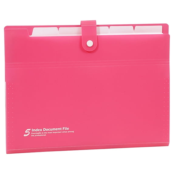 1 Pack Accordion File Organizer with Pockets, 5 Pockets Expandable File Folder, Portable Expandable Folders with Elastic Buckles, Closure for Home School&Office Paper Bill Receip(Red)
