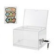 thumbnail image 1 of 1 Pack Acrylic Donation Box with Lock, Clear Ballot Box with Sign Holder, Suggestion Box for Fundraising, 1 of 6