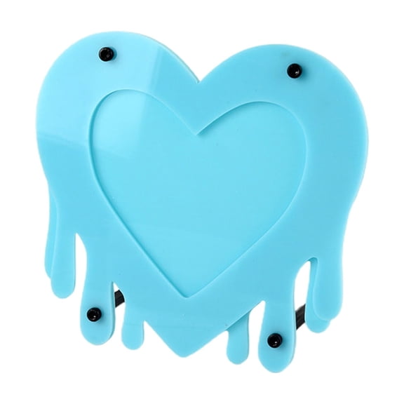 1 Pack Acrylic Frame Picture Frame with Hollow-Design Desktop Display Stand Acrylic Frame Heart-shaped for Girlfriend