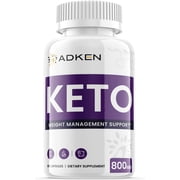 (1 Pack) Adken - Keto Weight Loss Formula - Energy & Focus Boosting Dietary Supplements for Weight Management & Metabolism - Advanced Fat Burn Raspberry Ketones Pills - 60 Capsules