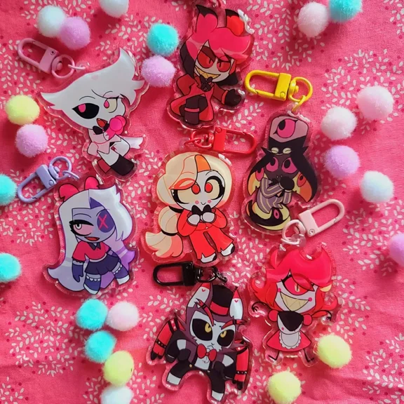 1 Pack Adult Animated Show Chibi Charms Double Sided Acrylic Charm Keyring Gift