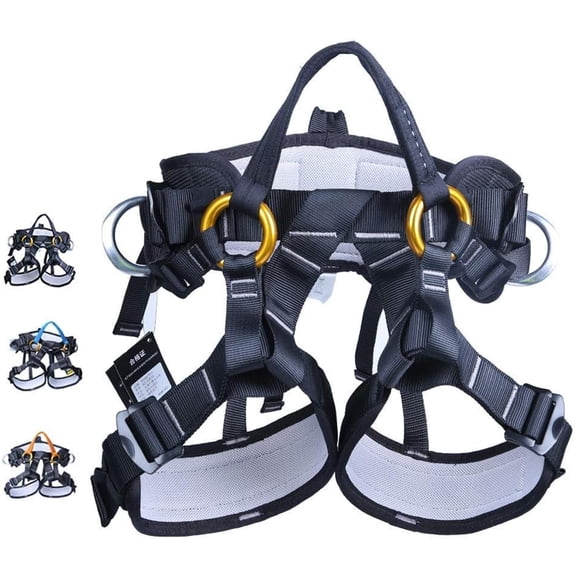 1 Pack Aerial Work Safety Belt, Half Body Climbing Harness, Fall Protection Equipment for Mountaineering Rescuing Rock Climbing Rappelling