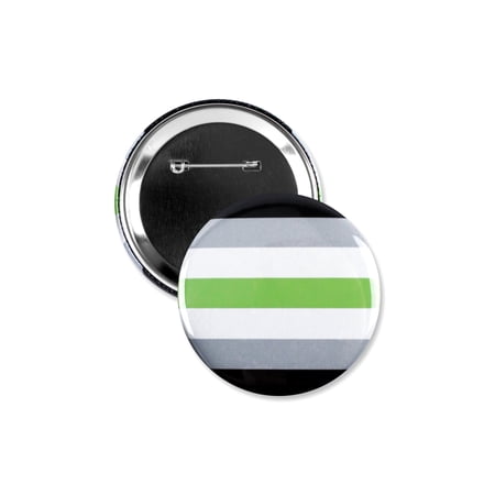 1 Pack - Agender LGBTQ+ Pride Flag Pinback Button - 3 Inch