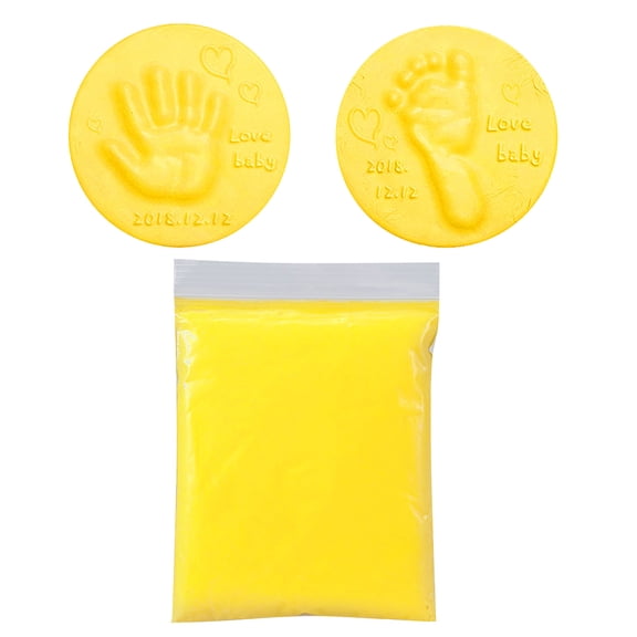1 Pack Air Dry Clay - Modeling Clay Hand Inkpad Fingerprint,Safe & Non-Toxic,DIY Magic Gifts Toys for All,20 g/bag(Yellow)
