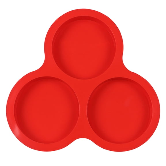 1 Pack Air Fryer Silicone Egg Molds, Clearance, 4 Inch Jumbo Round Muffin Top Pans for Breakfast Sandwiches, Egg Bites, Hamburger Buns, Tart, Pancake(Red)