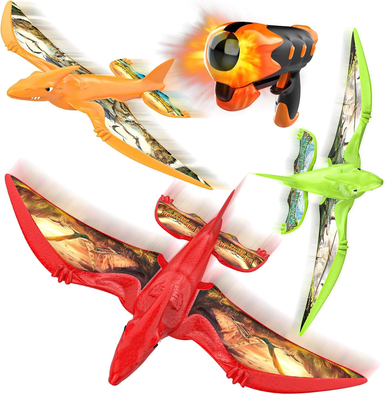 1 Pack Airplane Launcher Toy, 12.6" Foam Glider Led Plane, 2 Flight Mode Catapult Plane for Kids Outdoor Sport Flying Toys Gifts for 4 5 6 7 8 9 10 12 Year Old Boys Girls