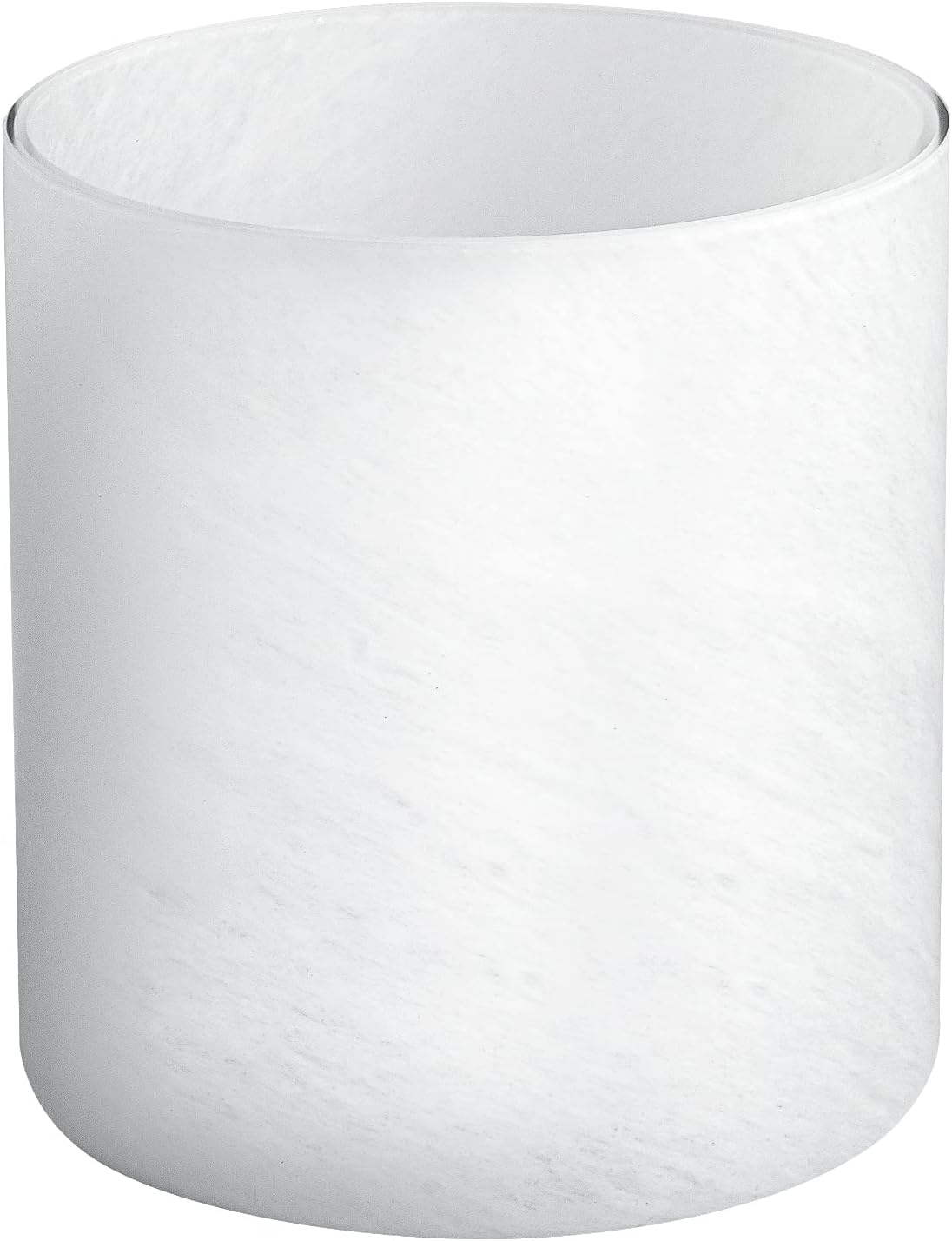 1 Pack Alabaster White Glass Lamp Shade, Cylinder Glass Lamp Shade Replacement with 1-5/8-inch Fitter Opening for Pendant light, Desk lamp,Wall Sconces and Bathroom Vanity lights